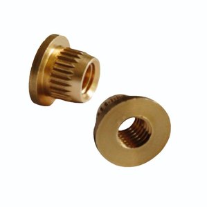 Knock In Brass Insert Nut Precision Machined Threaded <b>Fastener</b> Sleeves For Industrial Manufacturing Custom Metal Hardware - Product Image 1