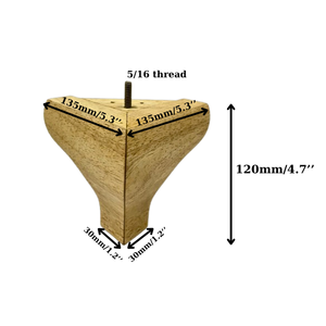 Triangle Solid Wood Furniture Leg Unique Modern Design for Sofa Cabinet Coffee <b>Table</b> Replacement OEM Factory - Product Image 5