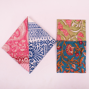 Hand Drawn Floral Cotton Bandana <b>Square</b> <b>Scarf</b> Ethnic Print Multi Color Set for Travel Spring Summer Fashion High Quality - Product Image 2