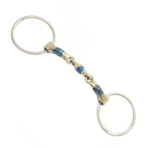 บิตม้าสแตนเลสแบบวงแหวนหลวม ปากสีน้ำเงิน ขนาด 12.5 ซม. - Product Image 1