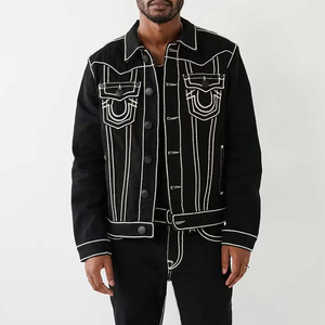 Oem Service <b>Denim</b> <b>Jacket</b> Hot Selling In High Quality Jean <b>Jacket</b> Street Casual <b>Denim</b> <b>Jacket</b> For Men <b>Custom</b> - Product Image 1