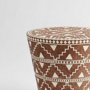 Table d'appoint de luxe avec incrustation d'autocollants en émail, design industriel fait main, écologique, pour salon, chambre, école - Product Image 5