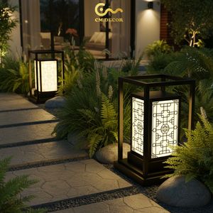 Lámpara de Pared Exterior Cuadrada Minimalista Moderna, Decorativa, Negra, para Jardín, de Acero Inoxidable, AC 200V E27 IP65 para Villa R - Product Image 6