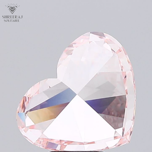 Diamant rose intense fantaisie de 5,00 carats, taille cœur, cultivé en laboratoire, couleur rose pâle, diamant non monté pour bague de fiançailles pour femme, certifié IGI - Product Image 4