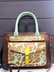 Bolso de cuero de piel auténtica, bolso de hombro de cuero reciclado, bolso de cuero para mujer, bolsos multiusos - Product Image 4