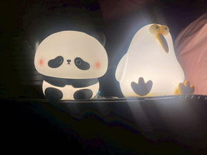 Cute Rabbit Silicone Night Light Mini <b>LED</b> Bedside Lamp Warm White USB Powered Dimmable Tap Control for Kids Room Decor - Product Image 5
