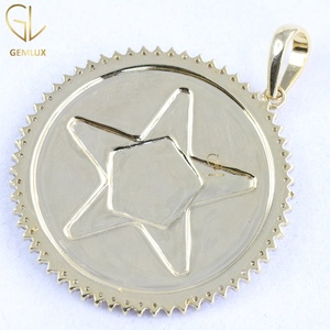 Nueva colección de joyería fina Vintage OES Eastern Star Round Moissanite Diamond Esmalte Charm Pendant - Product Image 3