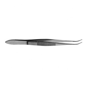 Premium Quality Stainless Steel Ophthalmology Instruments Eye Forceps Curved Serrated Delicate Tips Manual Surgical Basis ISO - Product Image 5