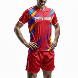 Customizable Style Soccer Jersey <b>Sets</b> Custom Team Name Quick Dry 100% Polyester Football Uniform Heat Transfer OEM Services - Product Image 1