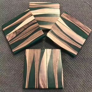 New Arrival Classic Eco-Friendly Wood <b>Coaster</b> <b>Set</b> of 4 Pcs with Custom Color and Shape - Product Image 1