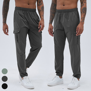 Pantalon de jogging décontracté pour homme, taille élastique, plusieurs poches, respirant, léger, pour l'été, noir - Product Image 6