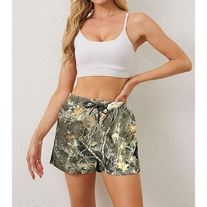 T-shirts et shorts décontractés pour femmes, en toile de polyester de haute qualité, coupe oversize, coupe-vent, camouflage vintage, pour le basketball et la course à pied, vente en gros - Product Image 4
