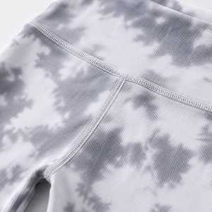 Gray White <b>Tie</b> <b>Dye</b> Yoga <b>Set</b> Sleeveless Sports Bra High Waist Leggings Women Fitness Workout Activewear Custom Logo - Product Image 4