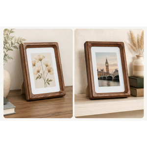 Wholesale Solid <b>Wood</b> <b>Picture</b> <b>Frame</b> Modern Desktop Photo <b>Frame</b> Premium Walnut Rounded Corner <b>Frame</b> for Tabletop Display - Product Image 5