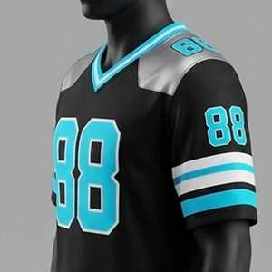 Maillot de football américain unisexe personnalisé en gros, brodé et cousu, short d'entraînement respirant, grandes tailles, 32 équipes couvertes - Product Image 3