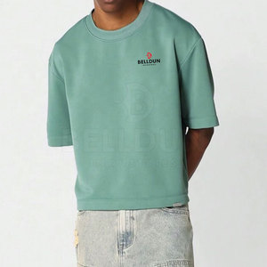 Camiseta Corta Oversize para Hombre, Tejido Ligero y Transpirable, Corte Moderno y Relajado para Uso Diario en Interiores y Exteriores - Product Image 4