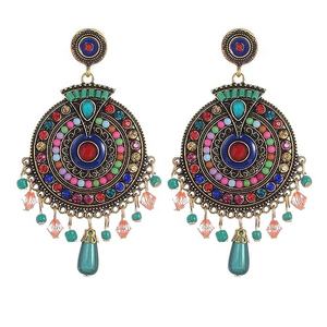 Joyería hecha a mano, pendientes bohemios de níquel multicolor para niñas y mujeres, moda - Product Image 1