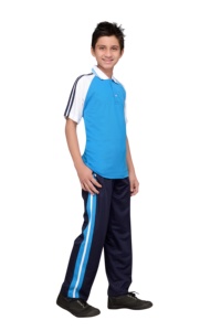Wholesale Good Quality Customized Logo Polyester/Cotton Sports Uniform for Boys School Use <b>T</b> Shirt with <b>Track</b> Pant Set - Product Image 6
