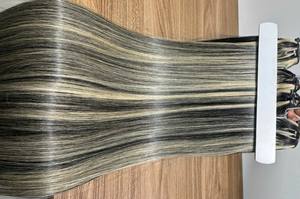 Meilleure vente Premium plat tissage cheveux sans couture Piano couleur 100% vietnamien vierge cheveux humains génie trame - Product Image 2