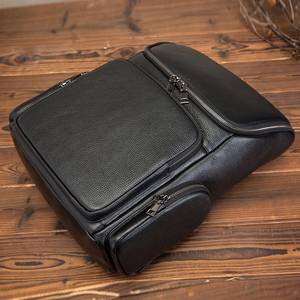 Secure Anti-Theft Leather <b>Backpack</b> <b>Waterproof</b> Vintage Laptop Rucksack Genuine Leather Travel Bag LBP-0329 - Product Image 6