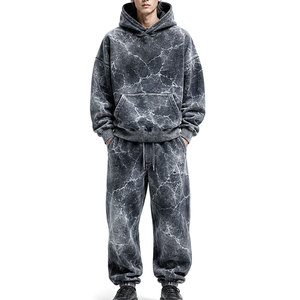 Conjunto de Pantalones y Sudadera con Capucha en Color Degradado, Cómodo, de Algodón Premium, Corte Relajado, para Uso Diario y al Aire Libre - Product Image 1