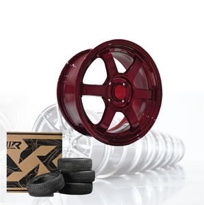 ล้อแม็กซ์อลูมิเนียมอัลลอย 3R สีแดงแคนดี้ JDM ขนาด 15 นิ้ว 4 รู 100 04115-V26 - Product Image 3