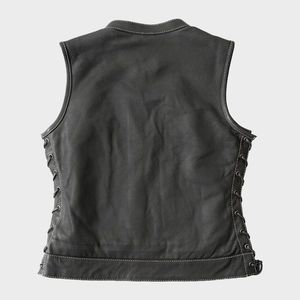 เสื้อกั๊กหนังสไตล์ไบค์เกอร์สำหรับผู้หญิง รุ่นลิเบอร์ตี้ - Product Image 3