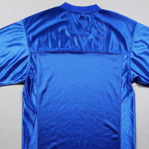 เสื้อฟุตบอลแขนสั้นคอวีสีน้ำเงินสำหรับผู้ชาย เสื้อกีฬาโพลีเอสเตอร์ตาข่ายระบายอากาศ ทรงปกติ เหมาะสำหรับทุกฤดูกาล - Product Image 2