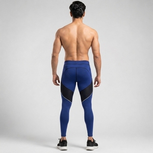 Leggings pour hommes durables, fabriqués avec un tissu extensible de qualité supérieure, offrant un ajustement confortable et des performances fiables lors d'entraînements intenses. - Product Image 2
