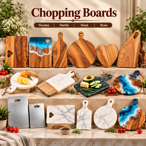 Planches à découper de qualité supérieure pour la cuisine, en bois, marbre, métal, résine, planches à découper et plateaux de service pour fromage par Falah International - Product Image 1