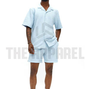 Conjunto de Dos Piezas Casual de Verano Ligero y Transpirable para Hombre, Top de Manga Corta y Pantalones Cortos, Nueva Llegada, Venta al Por Mayor - Product Image 6