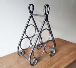 Vintage Style Metal <b>Wine</b> <b>Rack</b> With <b>Black</b> Coated Finish Perfect For Weddings Home Bars Restaurants And Elegant Barware Display - Product Image 4