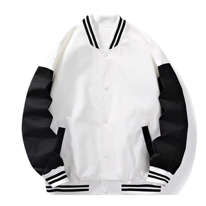 Oem Manufacturer High Quality Chenille Embroidery Men College <b>Leather</b> Sleeves Custom Baseball College Baseball <b>jacket</b> for men - Product Image 3