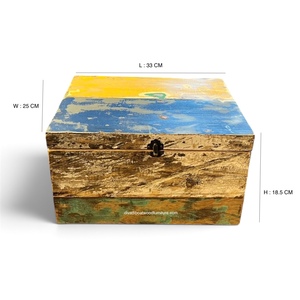 Handcrafted Rectangular Wooden Storage <b>Box</b> Vibrant Natural Finish Jewelry Organizer Decorative Storage Boxes Wholesale OEM ODM - Product Image 1