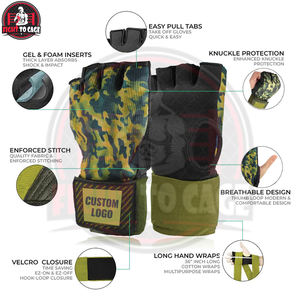 Meilleur prix, nouvelle arrivée, qualité supérieure, bandages de boxe et de MMA rembourrés en gel, absorption des chocs, soutien du poignet, ajustement confortable - Product Image 4