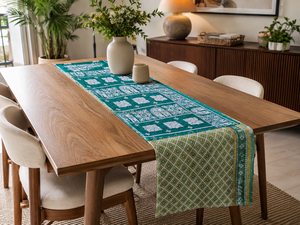 Camino de Mesa Bohemio de 17 x 80 Pulgadas, de Algodón Kantha, Accesorio Decorativo para Mesa de Comedor, Camino de Mesa Cómodo y Ecológico, Exportación al por Mayor - Product Image 3