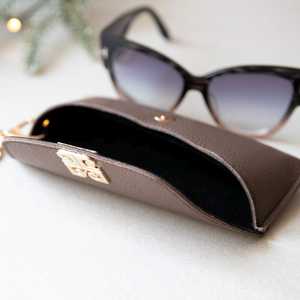 New Genuine Leather <b>Glasses</b> Cover Luxury Eyewear <b>Case</b> Full Grain Leather Sunglasses Pouch Bulk Wholesale Manufacturer LGC-0033 - Product Image 3