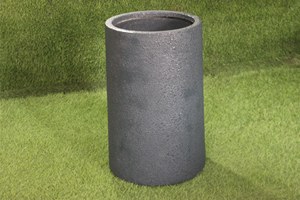 Maceta Cilíndrica Moderna con Aspecto de Hormigón, Textura Rugosa, para Jardín Exterior, Estilo Minimalista - Product Image 3