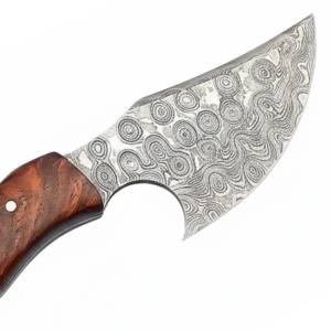 Couteau de survie pour le camping en plein air avec manche en bois de santal, lame en acier Damas durable multi-usages, couteau à lame fixe pour le camping en plein air - Product Image 4