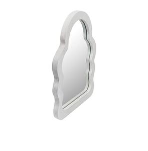 Irregular Shape Wall <b>Mirror</b> White Framed Glass Decorative <b>Mirror</b> Scandinavian Style Home Decor Accent <b>Mirror</b> - Product Image 4
