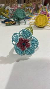 Luxury Glass Beaded Napkin Rings Handmade Durable Flower Style Conifer Handmades Table Decor <b>Wedding</b> Christmas Dining - Product Image 3