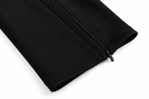 Ensemble de survêtement pour homme à col montant, veste à revers côtelés et pantalon droit avec fermeture éclair et poche arrière - Product Image 4