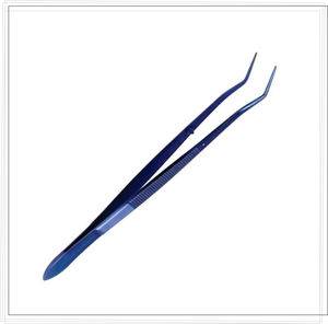 แหนบเมเรียม แหนบสำหรับดึงฝ้ายและผ้าก๊อซ คีมจับเนื้อเยื่อ คีมผ่าตัดแบบโค้ง ปลายหยัก ได้รับการรับรองมาตรฐาน CE ISO ระดับ Class I - Product Image 1