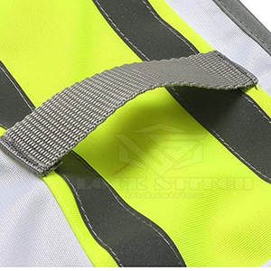 Gilet de sécurité réfléchissant haute visibilité en polyester respirant pour hommes, vêtements de travail industriels et de construction - Product Image 6