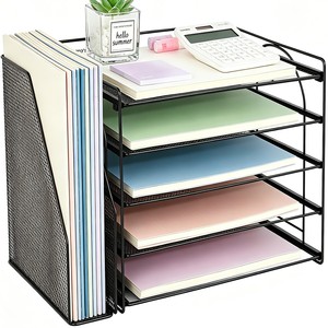 Organizador de Escritorio Minimalista Hecho a Mano en Madera Aqudus Saleem AS-MANG-002 con Sujetalibros - Acabado Natural - Product Image 3