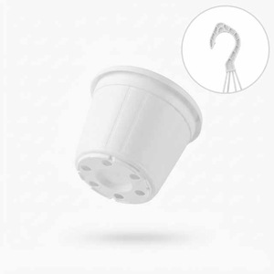 Maceta Colgante Blanca de Plástico PP para Pedidos Pequeños y Pruebas de Venta al por Menor, Personalizable - Product Image 1