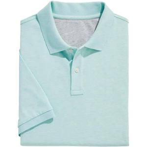 Polo de Manga Corta Azul Claro para Hombre, Color Sólido, Informal, Tejido Transpirable, 100% Algodón, Cierre de Botones, Corte Regular - Product Image 2