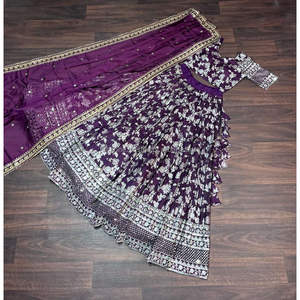 Diseño Dyeable Pure Viscose Jacquard tela Lehenga Choli & Dupatta Set - Product Image 3