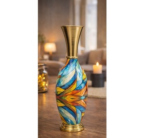 Venta Directa de Fábrica, Florero Moderno Hecho a Mano, Recubierto de Polvo Metálico, para Decoración del Hogar/Bodas - Product Image 1
