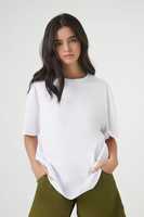 T-shirt uni pour femme, col rond, manches courtes, coupe ajustée, décontracté, basique, polyvalent, streetwear, tenue quotidienne